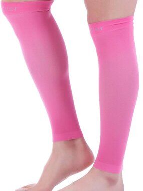 Doc Miller Compression Calf Compression Sleeve, 2 Pairs, Pink